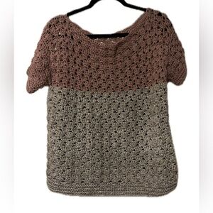 Two toned Sweater. hand made.